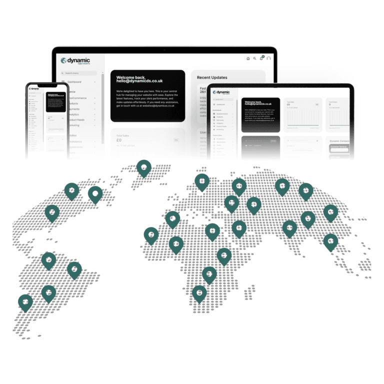 Global SaaS platform map and dashboard images